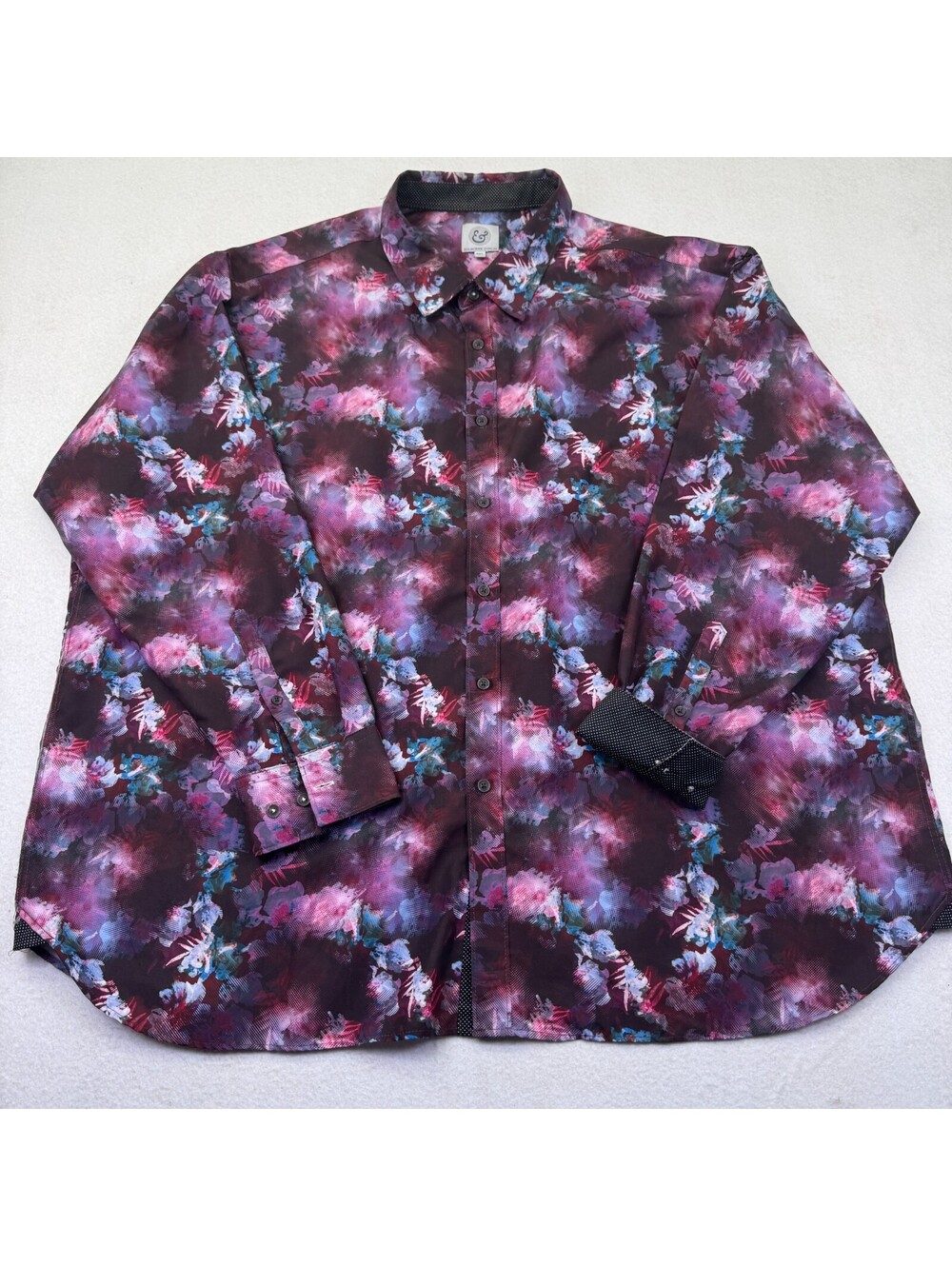 Kilburne Finch Shirt size Mens 4XL Big print abstrac performance stretch wicking